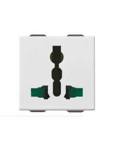 VIMAR 09257 2P+E13A SICURY multistandard outlet white Мултистандартен контакт 2M NEVE UP - Цена | LEDs4economy