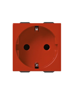 VIMAR 09208.R 2P+E 16A German SICURY outlet red Контакт червен 2M NEVE UP - Цена | LEDs4economy
