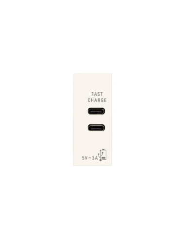 VIMAR 30292.CCB USB Контакт Linea, C+C 15W 3A 5V 1M, White,  | 