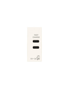 VIMAR 30292.CCB USB Контакт Linea, C+C 15W 3A 5V 1M, White, - Цена | LEDs4economy 2