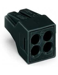 Wago Бърза връзка 4х1.5-2.5 mm2 (100бр.) 105°C черна за твърд проводник - 773-514 - Цена | LEDs4economy