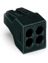 Wago Бърза връзка 4х1.5-2.5 mm2 (100бр.) 105°C черна за твърд проводник - 773-514 - Цена | LEDs4economy