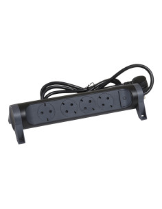 Legrand 694530 Разклонител PRE, шуко, 4X2P+E, въртящ се, 1,5м. кабел, черно/сиво - 694530 - Цена | LEDs4economy