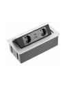 GTV AE-PBSUC2GS-53 SOFT контакт за вграждане 2х Schuko, 2x USB с кабел 1,5 м, сребрист  - 2