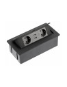 GTV AE-PBSUC2GS-20N SOFT контакт за вграждане 2х Schuko, 2x USB с кабел 1,5 м, черен 