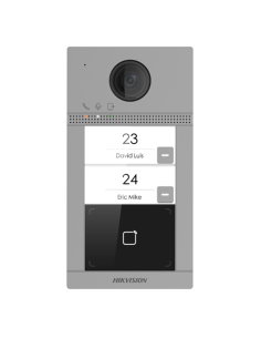 Hikvision Видео входен панел 2x за открит монтаж, алуминиев корпус IP65, RFID и Wi-Fi, IP система, - DS-KV8213-WME1 - Цена | LED 2