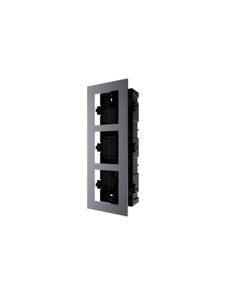 Конзола за вграждане на домофонен панел KD8 три модула, алуминиев корпус, Hikvision