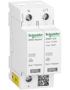 SE Катоден отводител тип 1+2 Acti 9 iPRD1 12.5kA 350V 1P+N с индикация - A9L16282 - Цена | LEDs4economy