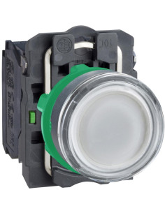 SE Бутон сглобен бял 1NO-1NC светещ 230...240Vac Ø22mm XB5 - XB5AW31M5 - Цена | LEDs4economy