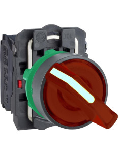 SE Превключвател червен 1-2 1NO-1NC светещ 230...240Vac Ø22mm XB5 - XB5AK124M5 - Цена | LEDs4economy