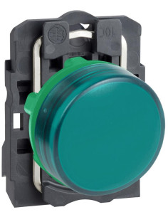 SE Сигнална лампа LED сглобена зелена 230Vac Ø22mm XB5 - XB5AVM3 - Цена | LEDs4economy