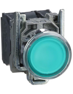 SE Бутон сглобен зелен 1NO-1NC светещ 24Vac/dc Ø22mm XB4 - XB4BW33B5 - Цена | LEDs4economy