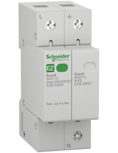 SE Катоден отводител тип 2 Easy 9 20kA 275V 1P+N - EZ9L33620 - Цена | LEDs4economy