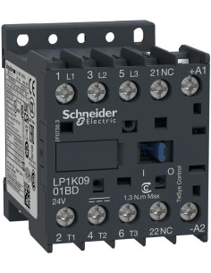 SE Контактор TeSys K 3P 4kW (9A AC-3) 1NC 24V DC - LP1K0901BD - Цена | LEDs4economy