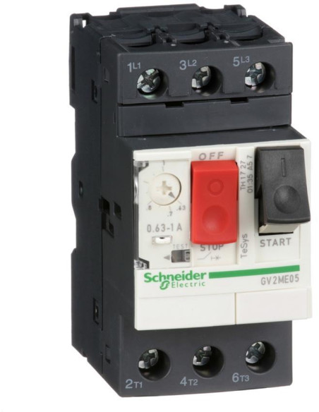 Моторна защита TeSys GV2ME 0.25kW TM 0.63…1A 100kA SE