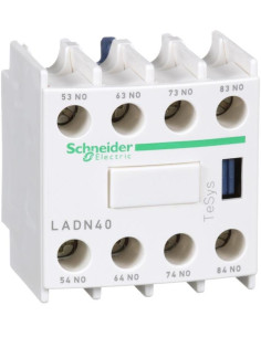 SE Блок помощни контакти TeSys D 4NO винтови клеми - LADN40 - Цена | LEDs4economy