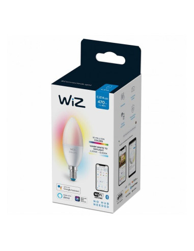 WIZ Wi-Fi Led лампа 4.9W C37 E14 470lm 2700K-6500K+RGB 15000h