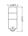 OSRAM Авто LED T4W 3893DWP-02B 1W 12V BA9S Ledvance 2бр. в опаковка - 4062172150354 - 18