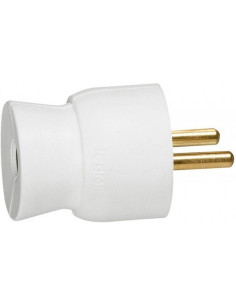 Legrand Щепсел бял 2P+Т 16A 250V френски стандарт /25бр/ - 050415 - Цена | LEDs4economy