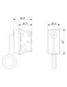 VIMAR 09052.CM Бутон/ключ с въженце 1,5m 1P NO 10A Карбон мат 1M  NEVE UP - 2