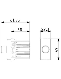 VIMAR 09153.CM Димер с потенциометър за лампа с нажежаема жичка 230V 100-500W, Карбон мат1M NEVE UP - Цена | LEDs4economy 2