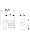 VIMAR 09153.CM Димер с потенциометър за лампа с нажежаема жичка 230V 100-500W, Карбон мат1M  NEVE UP - 2