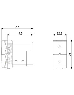 VIMAR 09135.1.CM Димер MASTER универсален 230V Карбон мат 1M NEVE UP - Цена | LEDs4economy 2