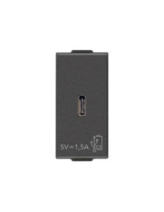 VIMAR 09292.C.CM USB захранване тип C 5V 1,5A 1M Карбон мат NEVE UP - Цена | LEDs4economy