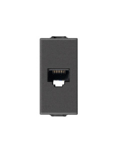 VIMAR 09338.9.CM RJ45 Интернет розетка кат.5e Netsafe UTP, Карбон мат, 1M NEVE UP - Цена | LEDs4economy