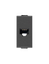 VIMAR 09338.9.CM RJ45 Интернет розетка кат.5e Netsafe UTP, Карбон мат, 1M  NEVE UP