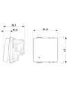 VIMAR 09016.2.G.CM Ключ 2P 20AX 250V 2M с опция подсветка Черен  NEVE UP - 2