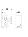 VIMAR 09016.G Ключ 2P 20AX 250V 1M с опция подсветка Бял  NEVE UP - 2