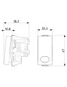 VIMAR 09016.G.CM Ключ 2P 20AX 250V 1M с опция подсветка Карбон Мат  NEVE UP - 2