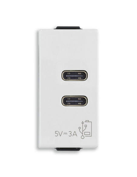 09292.CC C+C-USB захранване 5V 3A 1M бяло VIMAR NEVE UP