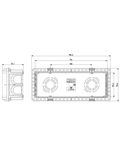 VIMAR V71306 Конзола за скрит монтаж 6/7М, за зидария, Light Blue, - Цена | LEDs4economy 2