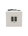 Legrand 278594L/077594 Розетка 2хUSB, 5V, 1500 mA, 2М бяла Mosaic ,  - 077594 - 2