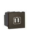 Legrand 079384 Двоен USB A+A гнездо за зареждане за канал - черен Mosaic ,  - 079384 - 2