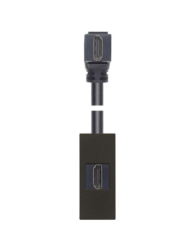 30346.HG HDMI Розетка Linea, с кабел на 90, 1М, Black, Vimar