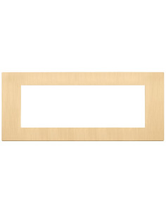 VIMAR 30657.70 Декоративна рамка Linea, 7M, Metal Brushed Gold, - Цена | LEDs4economy 2
