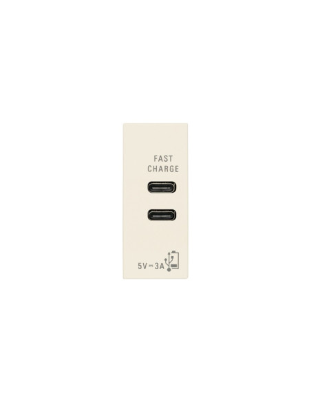 30292.CCC USB Контакт Linea, C+C 15W 3A 5V 1M, Canvas, Vimar