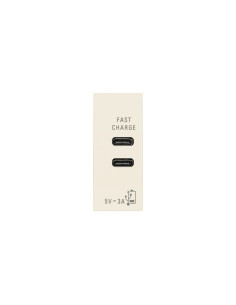 VIMAR 30292.CCC USB Контакт Linea, C+C 15W 3A 5V 1M, Canvas, - Цена | LEDs4economy 2