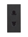 BTICINO RG4125 Контакт 2P 16A 127/250V с детска защита,евро-американски стандарт,черен  Classia - RG4125