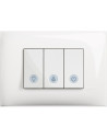 BTICINO RW4001B3 Ключ за баня с индикация за три независими вериги Бял  Classia - RW4001B3 - 2