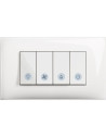 BTICINO RW4001B4 Ключ за баня с индикация за четири независими вериги Бял  Classia - RW4001B4