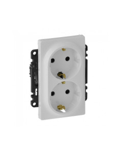 Legrand 753127 Контакт шуко двоен без детска защита без рамка Valena life Бяло - 753127 - Цена | LEDs4economy