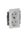 Legrand 753127  Контакт шуко двоен без детска защита без рамка Valena life Бяло - 753127