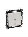 Legrand 752113  Девиаторен бутон с подсветка и символ звънец 6A/12V, без рамка Valena life Бяло - 752113
