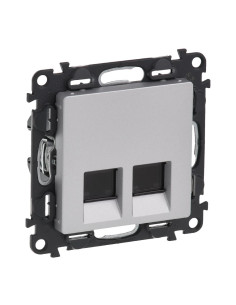 Legrand 753354 Компютърна розетка 2xRJ45 Cat.5e FTP без рамка Valena life алуминий - 753354 - Цена | LEDs4economy