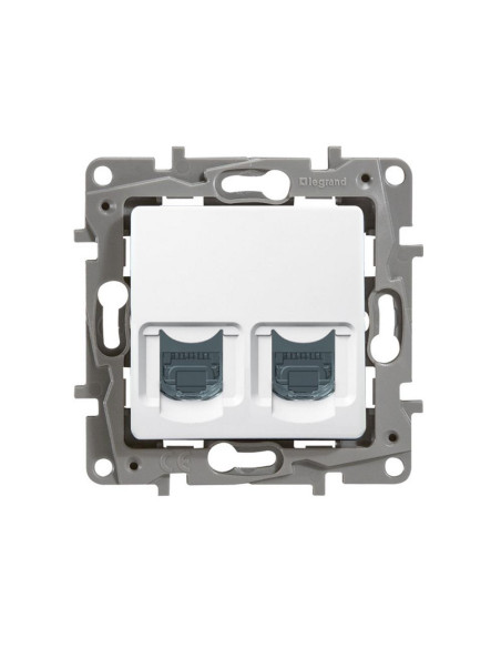 Legrand 664776  Розетка 2xRJ45 STP cat.6 Niloe Бяло - 664776