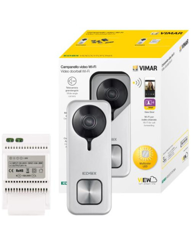 VIMAR K40965 Комплект Wi-Fi видео звънец, захранващ блок за DIN 